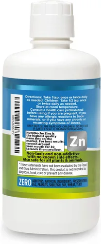 Miniatura 5 de NutriNoche Suplemento de zinc líquido cristalino puro - 30 PPM - Minerales coloidales