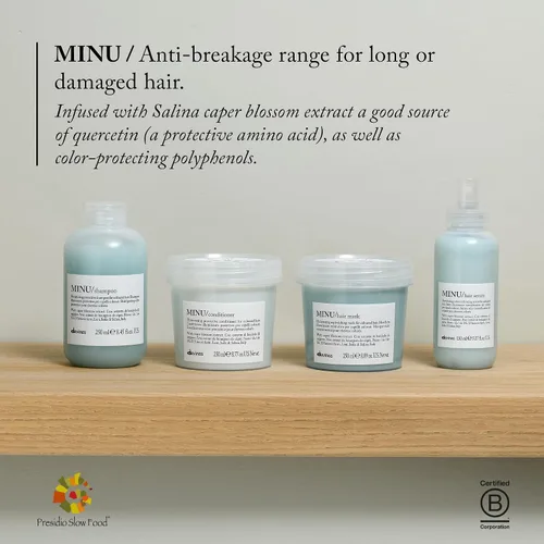 Miniatura 5 de Davines MINU Shampoo Champú de retención de color para cabello teñido y tratado Protege y mantiene el cabello brillante, brillante durante más