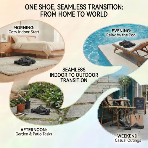 Miniatura 6 de Zuecos de jardín para hombre, transpirables, cómodos, clásicos, con plantillas extraíbles