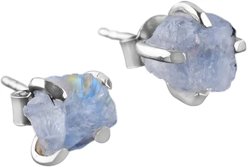 Miniatura 14 de AA Piedras Preciosas en Bruto Cristales de Piedras Ásperas Aretes de Perno Delicados para Mujeres, Joyería de Boda Hecha a Mano de Piedras