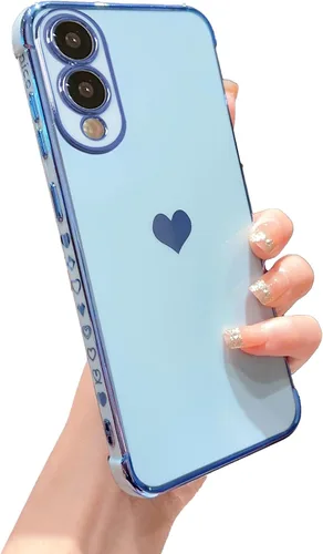 Miniatura 49 de phylla Funda de teléfono compatible con Samsung Galaxy A12 de 6.5 pulgadas, lindo corazón chapado en oro, elegante funda de lujo para mujer