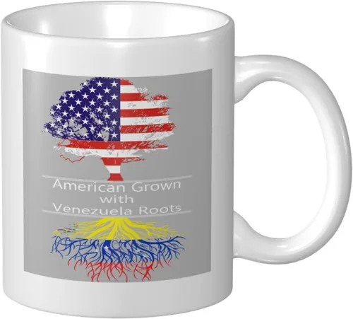 Tazas de café cultivadas en Estados Unidos con raíces venezolanas, textura elegante y esmalte que se pueden utilizar en oficinas, escuelas, hogar y