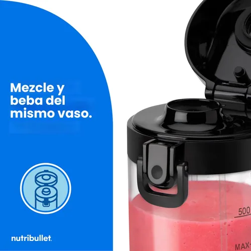 Miniatura 5 de NutriBullet Batidora portátil, sin cables, recipiente de 20oz, licuadora personal, recargable USB-C, negra, NBPB50100K