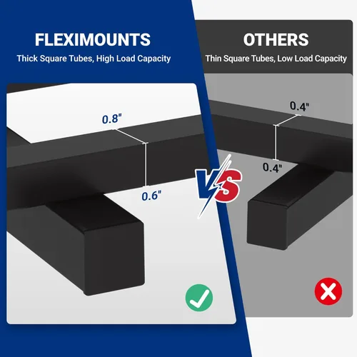 Miniatura 4 de FLEXIMOUNTS Estantería de pared para almacenamiento de garaje resistente de 2 x 6 pies, capacidad de carga de 1600 libras, paquete de 2 estantes