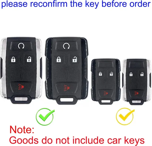 Miniatura 2 de Funda para llavero de coche, carcasa protectora de llaves suave con protección completa Compatible con Chevrolet Silverado Colorado GMC Canyon