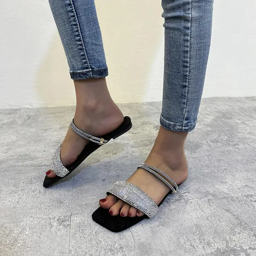 Miniatura 2 de Platform Sandal Ladies Fashion Dressy Leather Engraved Cross Platform ShoesSandalias Mujer Verano Planas Gladiador