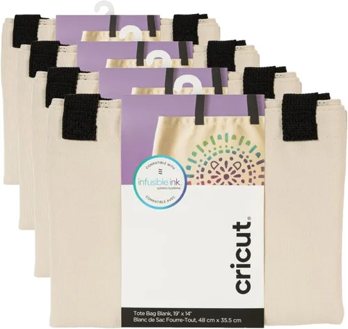 Miniatura 6 de Cricut 2006830 Bolsa Tote en Blanco, Mediana Infusible Ink, Lona (Paquete de 2)