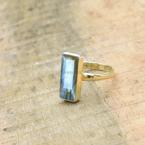Miniatura 43 de Anillo de plata de ley maciza superpuesta de oro amarillo de 18 quilates para mujer, anillo de compromiso de plata esterlina, juego de bisel