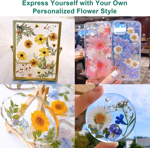 Miniatura 3 de Suziko Kit profesional de prensa de flores de 6 capas de 6.3 x 8.3 pulgadas, marrón, kit de prensado de flores para adultos y niños, gran regalo