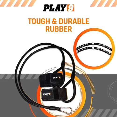 Miniatura 7 de Play 9 Deportes Resistencia Ejercicio Bandas de Activación de Béisbol Elástico Entrenamiento Atletas Equipo Bandas Negro