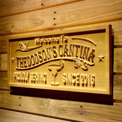 Miniatura 10 de ADVPRO wpa0053 - Letrero personalizado con nombre grabado en 3D de madera para el hogar, bar, cerveza, decoración del hogar, placas de casa de lago