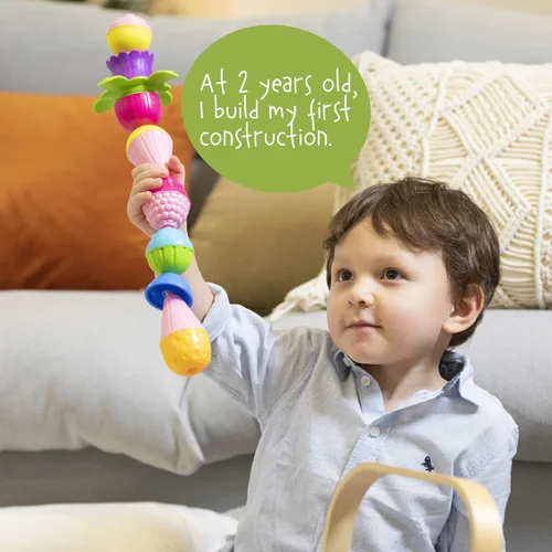 Miniatura 13 de Lalaboom 36 piezas de cuentas para bebé – Montessori educativo forma y color STEM juguete de construcción de 10 meses a 3 años - BL300, multicolor