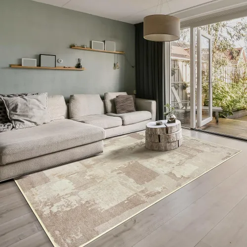 Miniatura 13 de GLN Rugs Bohemian Collection - Alfombra de felpilla lavable a máquina, bohemio vintage, antideslizante, alfombra de felpilla de pelo bajo, alfombra