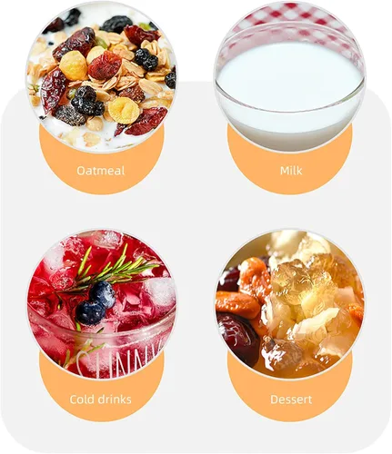 Miniatura 9 de Recipientes de avena durante la noche con tapas, avena durante la noche, contenedor de avena durante la noche de 21.1 fl oz, recipientes de avena