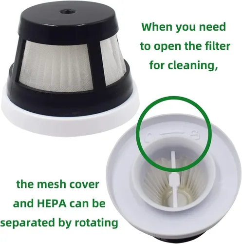 Miniatura 3 de 4 juegos de filtros compatibles con aspiradoras de mano Bissell AeroSlim 29869 29861 29867 29868 29866 2986 2986, comparado con el número de pieza