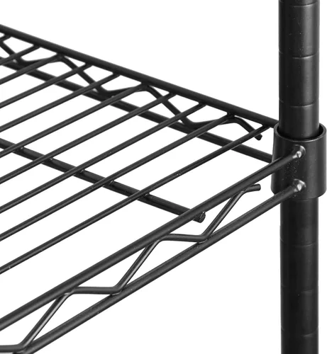 Miniatura 5 de ZENY Estantería de almacenamiento ajustable de 4 estantes, estante de alambre organizador de acero, estante de almacenamiento con patas niveladoras