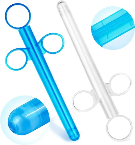 Miniatura 8 de Jeringa aplicadora de lubricante con escalas precisas de 0.3 fl oz, disparador de lubricante anal de 6.5 pulgadas con tapa de silicona a prueba