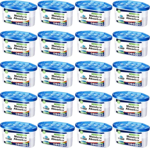 CHMI Paquete de 20 absorbentes de humedad, atraen y atrapan el exceso de humedad de tu baño, cocina, armario, elimina olores a humedad, eliminador