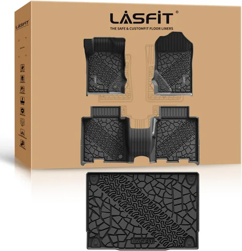 Miniatura 12 de LASFIT Alfombrillas delanteras para Ford F-150 2015-2026 F150 Lightning 2022-2025 SuperCrew & Super Cab Alfombra para todo tipo de clima, tapetes