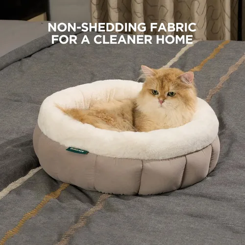 Miniatura 3 de BALANCE Camas para gatos de interior, cama redonda lavable para gatos, bonita cama para gatitos con parte inferior antideslizante para gatitos