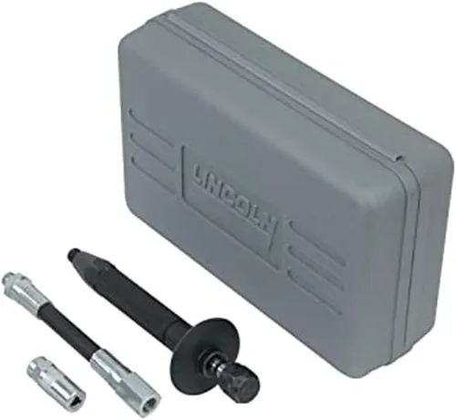 Miniatura 6 de Lincoln 5805 Limpiador de ajuste de impacto de grasa endurecida/obstruida, incluye cilindro de accionamiento de acero, pistón, escudo de seguridad