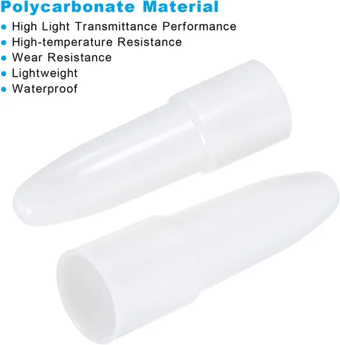 Miniatura 4 de PATIKIL Tapas difusoras de linterna, 4 piezas de plástico de policarbonato resistente al desgaste, varita de señal de linterna, color blanco