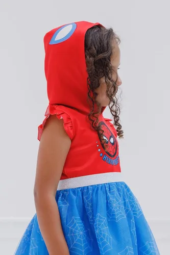 Miniatura 4 de Marvel Spider-Man Spider-Gwen Ghost Spider - Vestido de tul de malla para niñas pequeñas y grandes