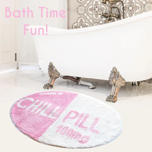 Miniatura 8 de Evovee Alfombra de baño con pastillas, divertida y divertida, bonita decoración de baño, alfombra de ducha para dormitorio, estética, divertida
