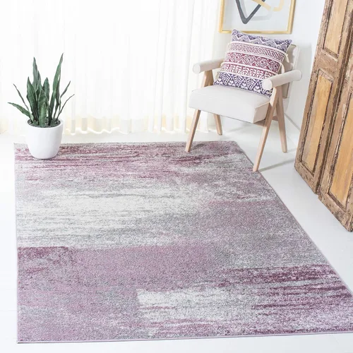 Miniatura 20 de SAFAVIEH, colección Adirondack - Alfombra de 6 x 9 pies, plateada/multicolor, abstracta, moderna, no desprende pelo, de fácil cuidado, para zonas