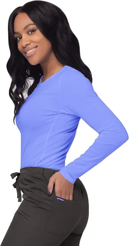 Miniatura 3 de SIVVAN - Camiseta de manga larga cómoda de uniforme médico para mujer