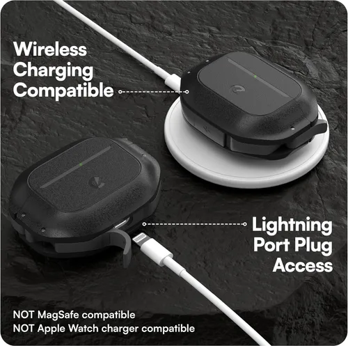 Miniatura 6 de Keybudz Funda para AirPods 4 con candado, funda totalmente impermeable para AirPods de 4ª generación, llavero, protección resistente y resistente