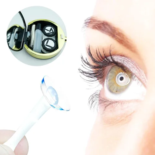 Miniatura 7 de Estuche para lentes de contacto – Caja de almacenamiento portátil premium para contactos oculares – Funda de contacto definitiva para tres pares