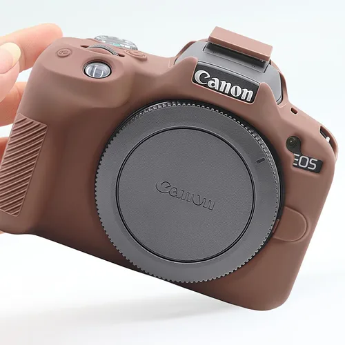 Miniatura 6 de Funda EOS R50, funda protectora de silicona suave para cámara Canon EOS R50 EOSR50 Vlogging Camer, viene con 2 protectores de pantalla y 1 correa