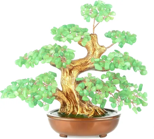 Miniatura 8 de Árbol de la vida de cristal de amatista, árbol bonsái hecho a mano con piedras naturales (360 cuentas grandes), curación de chakras para energía