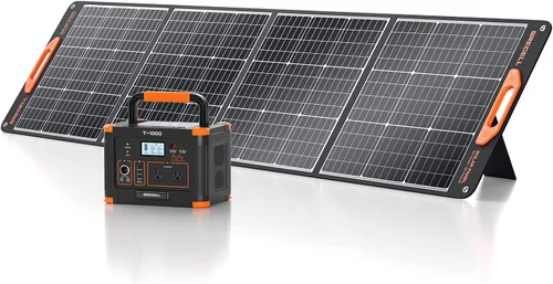 GRECELL 1000W - Generador solar con panel solar portátil de 200W, estación de energía portátil de 999Wh, generador con batería de litio de respaldo