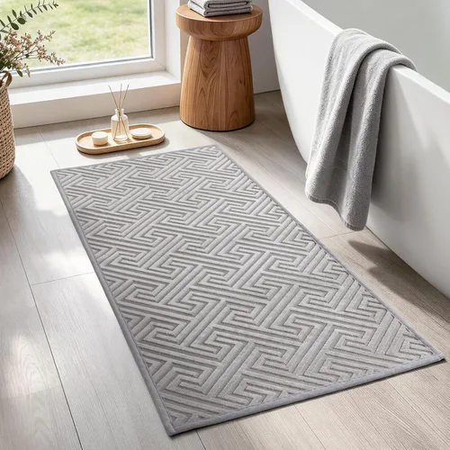 Miniatura 41 de YIHOUSE Beige Bathroom Rugs 17"x24", Quick Dry Non Slip Bath Rug, Absorbent Machine Washable Thin Bath Mat for Restroom Floor Tub Laundry Room Home