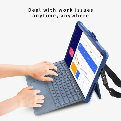 Miniatura 7 de AOAO Funda para Microsoft Surface Go 4/Surface Go 3/Surface Go 2/Surface Go con correa para el hombro, correa de mano, soporte para lápiz stylus