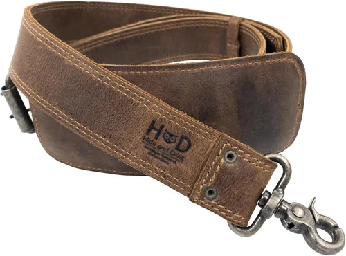 Hide & Drink, Correa ajustable de repuesto para mensajero, bolsa de lona y bolsa cruzada, cuero de grano completo, hecho a mano