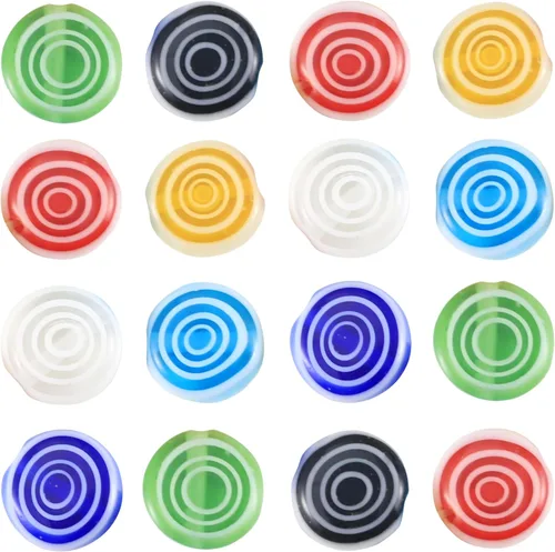 Miniatura 4 de Weebee Millefiori - Cuentas sueltas de cristal con forma de corazón y flores planas, cuentas espaciadoras redondas para hacer joyas, 100