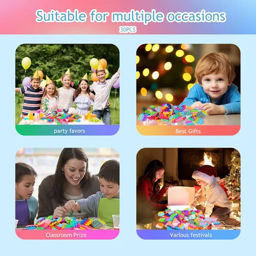 Miniatura 3 de 57 piezas de juguetes antiestrés para fiestas infantiles, paquetes de recuerdos de fiesta para niños y adultos, pequeños premios de aula, caja