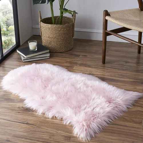Miniatura 42 de Alfombra de piel sintética para sofá, silla, alfombra pequeña beige para dormitorio, 2 x 3 pies, alfombras peludas para habitación de los niños