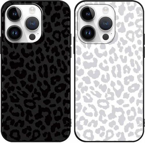 Miniatura 18 de Paquete de 2 Fundas de Teléfono Bonitas con Estampado de Guepardo para Apple iPhone 13 Pro Max de 6.7 Pulgadas, Fundas de Diseño