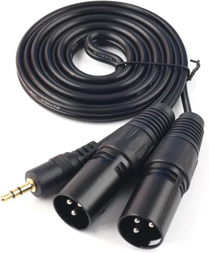 Miniatura 13 de Cable divisor XLR hembra a macho dual de 3 pines y cable de parche en Y para micrófono, adaptador de audio equilibrado (50CM)