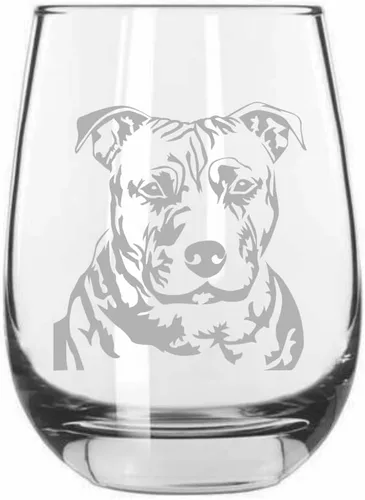 Miniatura 292 de Sakhalin Husky Dog - Copa de vino grabada personalizada de 15.25 onzas sin tallo