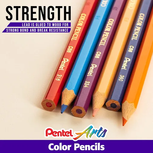 Miniatura 4 de Pentel Arts - Lápices de colores, colores surtidos, paquete de 36 (CB8-36)