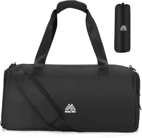 Bolsa de gimnasio grande para mujer con compartimento para zapatos bolsa deportiva de 40 L para hombres con bolsillo húmedo bolsa de lona ligera