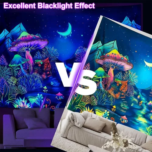 Miniatura 4 de Paquete de 4 Barras de Luz Negra LED de 10W 48 LED de 1 Pie 395-400nm Tubo de Luz Negra UV con Cable de 5.9 Pies+Enchufe+Interruptor Accesorios