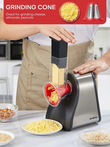 Miniatura 4 de Rallador eléctrico de queso, triturador de queso para uso en la cocina del hogar, con control de un solo toque, trituradora eléctrica ideal