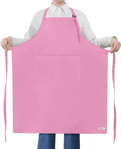 Miniatura 12 de ROTANET - Delantal extra grande para hombres, delantal ajustable con babero con 2 bolsillos, cocina, cocina para mujer, chef, resistente al agua