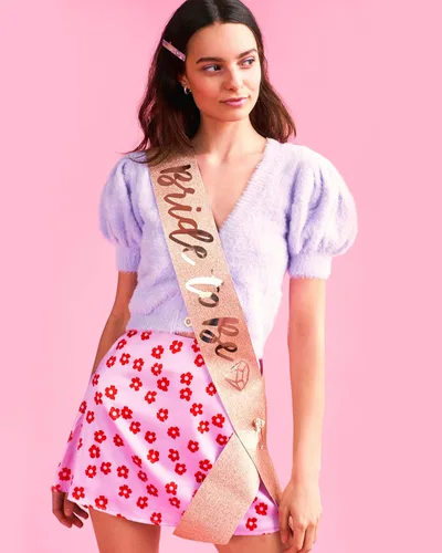 Miniatura 5 de xo, Fetti Banda de despedida de soltera con purpurina de oro rosa – Novia futura Decoraciones de despedida de soltera, despedida de soltera